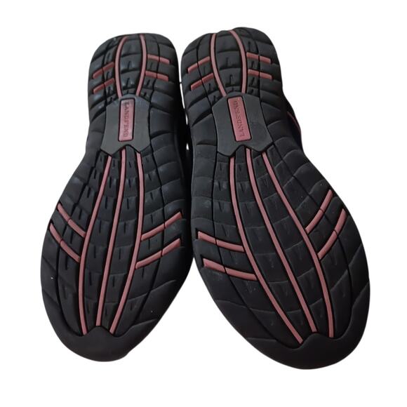 LANDS' END Cute‎ Sneakers 6.5 Blue Pink Suede Mesh Hiking Walking Comfort School - Picture 3 of 10